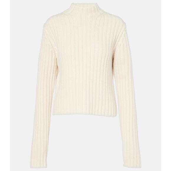 Toteme Sweaters - Toteme Petite Chunky Knit Wool Cashmere Sweater - M - Cream